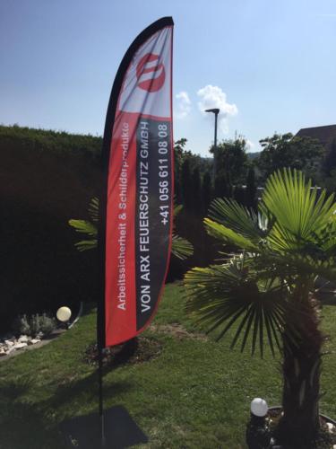 Unser Banner für Ausstellungen und Vorführungen.