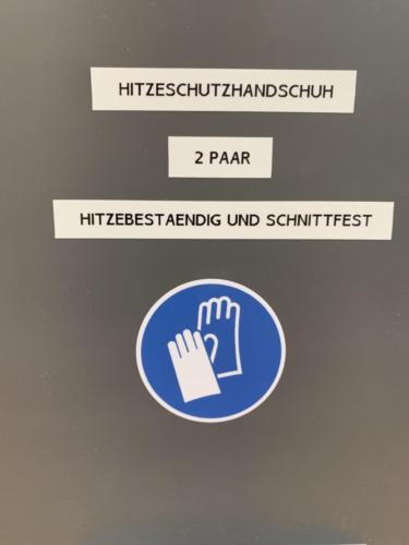 Aufbewahrungsbox montiert, für Arbeitsichereitsprodukte.