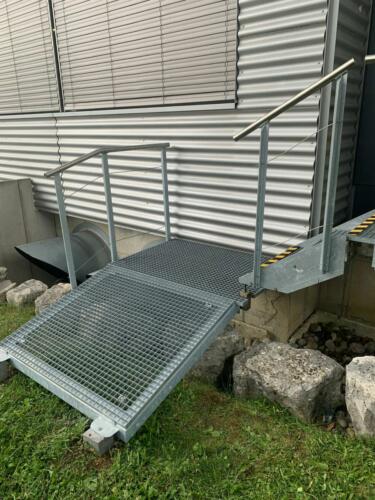 Notausgang Treppenrampe.