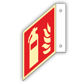 brandschutzschilder-fahnenschild-feuerloescher-aluminium